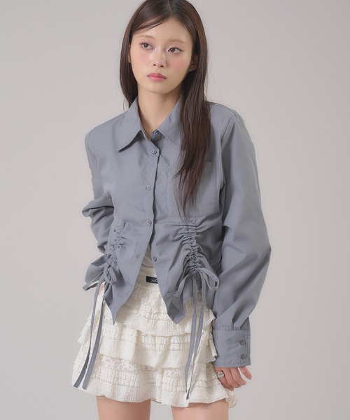「apres jour mignon」 長袖シャツ フリー ブルー レディース_画像4