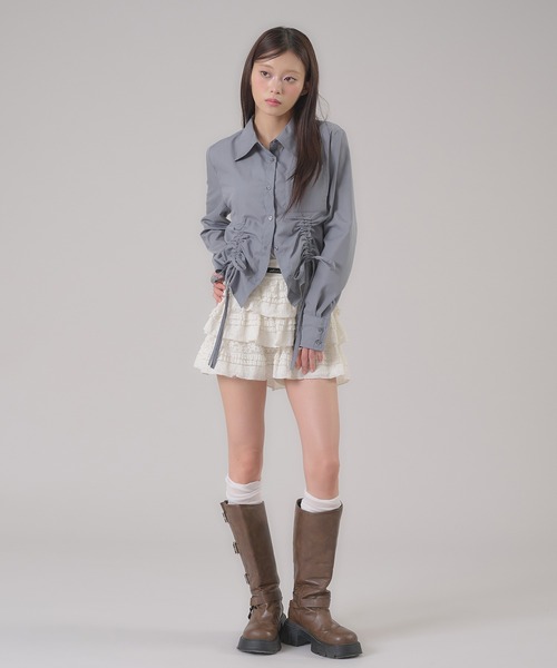 「apres jour mignon」 長袖シャツ フリー ブルー レディース_画像5