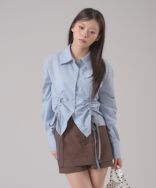 「apres jour mignon」 長袖シャツ フリー ブルー レディース_画像6