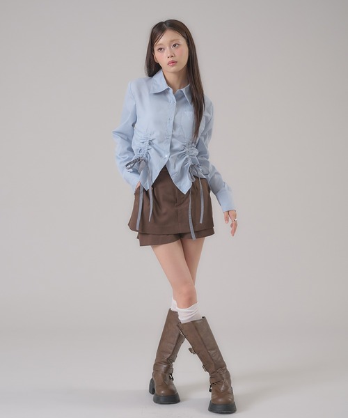 「apres jour mignon」 長袖シャツ フリー ブルー レディース_画像7