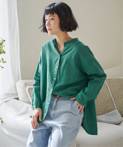 「LBC」 長袖シャツ M チャコールグレー レディース_画像4