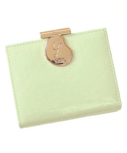 予約販売 Clelia レディース エナメルがま口二つ折りミニ財布 財布 小物