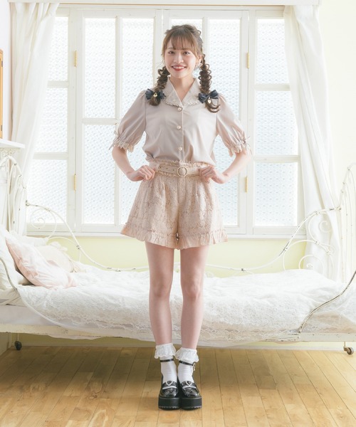 ROJITA（ロジータ） パンツ リングバックルレースショートパンツ