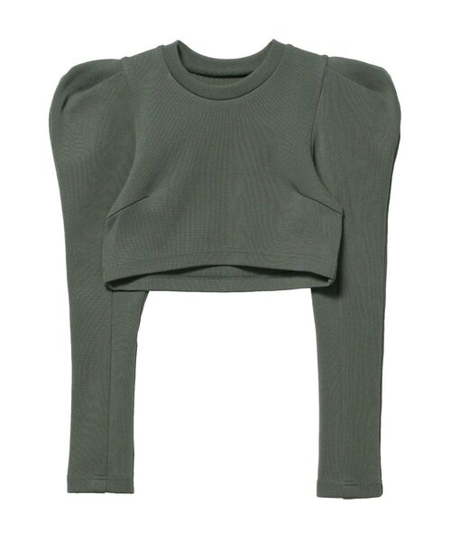 tシャツ VOLUME SLEEVE SHORT TOP / ボリュームスリーブショートトップ レディース