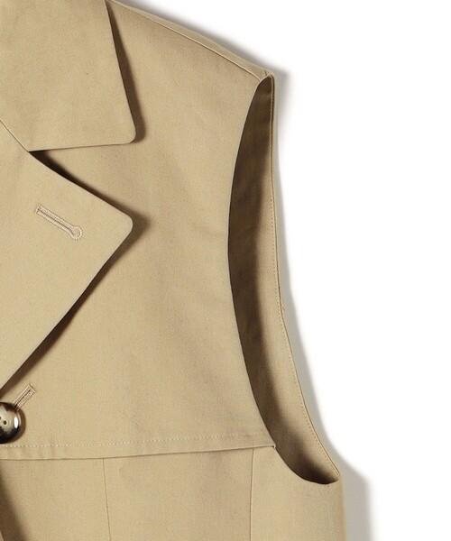 SHIPS for women / シップスウィメン 綿麻 カルゼ ダブルブレスト ジレ ◇ SHIPS｜綿麻 カルゼ ダブルブレスト ジレ ◇ | Rakuten Fashion