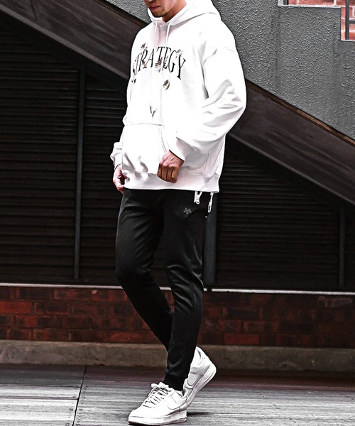 joker（ジョーカー） パーカー 「JOKER」裏毛ロゴフラワー刺繍パーカー