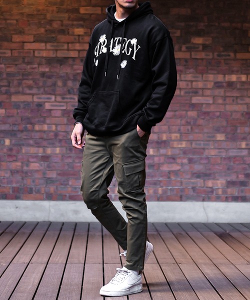 joker（ジョーカー） パーカー 「JOKER」裏毛ロゴフラワー刺繍パーカー