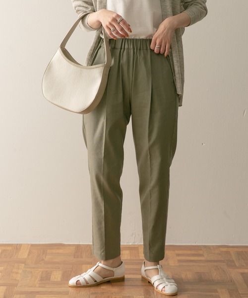 URBAN RESEARCH DOORS パンツ リネン混テーパードイージーパンツ