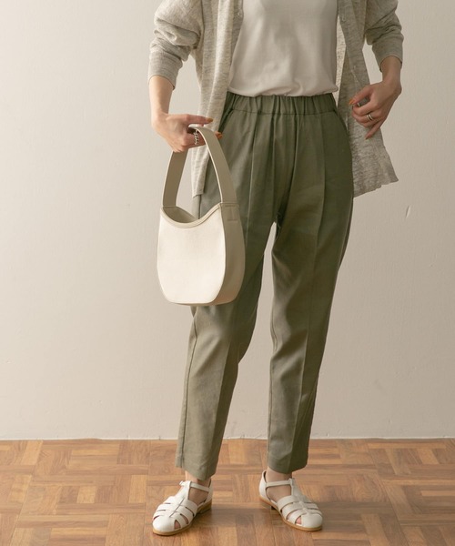 ARTS&SCIENCE 近年 リネン混テーパード イージーパンツ ウエストゴム URBAN RESEARCH DOORS パンツ リネン混テーパードイージーパンツ