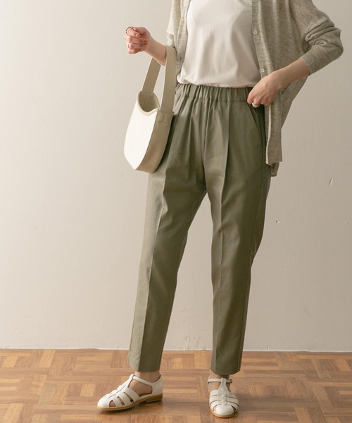 URBAN RESEARCH DOORS パンツ リネン混テーパードイージーパンツ