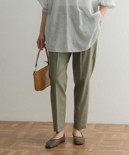 URBAN RESEARCH DOORS パンツ リネン混テーパードイージーパンツ