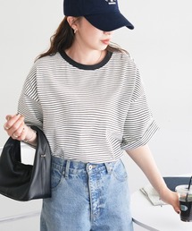 Discoat tシャツ 「WEB限定」ボーダービッグ半袖Tシャツ