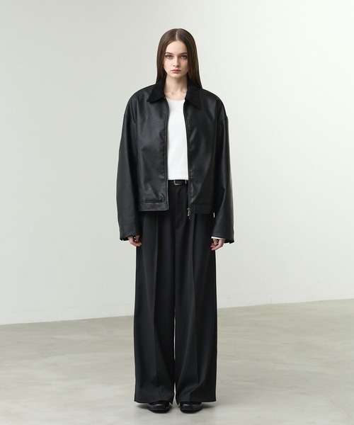 【未使用】CALLNE　カルネ スクエアトゥブーツ 27cm 42 黒 CALLNE ブーツ 「CALLNE」Squaretoe Real Leather Heelboots