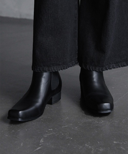 CALLNE ブーツ 「CALLNE」Squaretoe Real Leather Heelboots