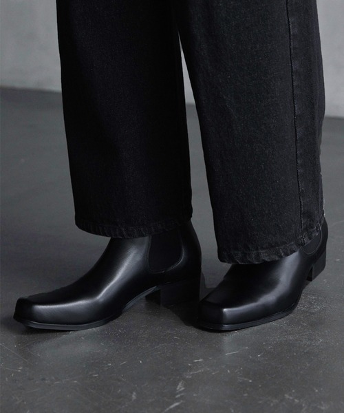 CALLNE ブーツ 「CALLNE」Squaretoe Real Leather Heelboots