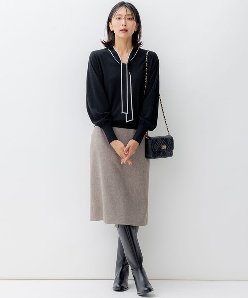 スカート 「洗える」ウールライクカルゼ タイト : ZOZOTOWN Yahoo!店