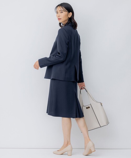 【CLASSY.掲載/洗える】ウールライクカルゼ タイト スカート 通勤服 23区 【洗える】ウールライクカルゼ タイト スカート （グレー系） -靴