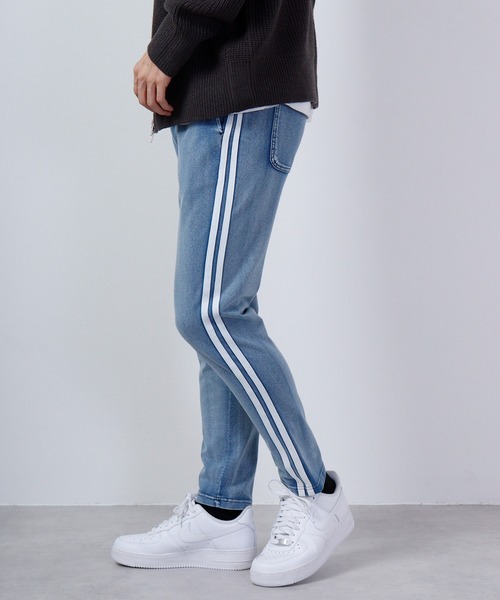 EVOLUTION（エボリューション） パンツ ライン入りジョガーパンツ