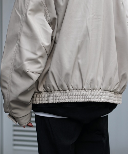 牛革ブルゾンMajesticサンプルLサイズ美品 MinoriTY ブルゾン アウター 「MinoriTY」シンセティックレザー