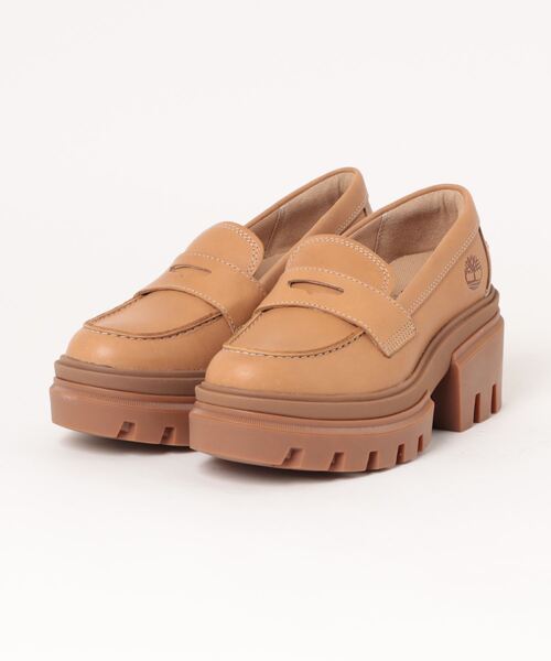 【TIMBERLAND】 Everleigh 厚底ヒールローファー★国内発 Timberland ローファー 「Timberland」EverleighLOAFERSHOE