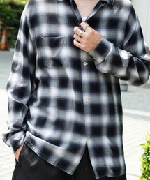 TOWNCRAFT（タウンクラフト） シャツ 60S OMBRE LOOP COLLAR SHIRT