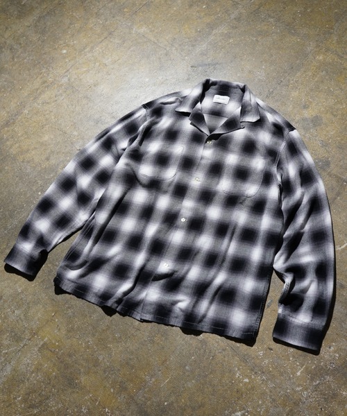 TOWNCRAFT（タウンクラフト） シャツ 60S OMBRE LOOP COLLAR SHIRT