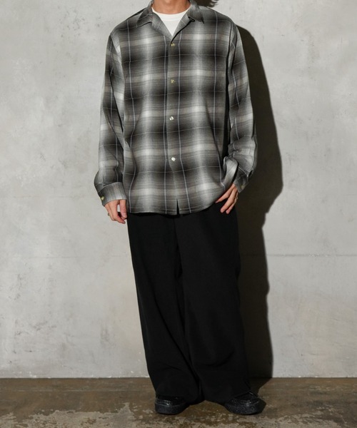 TOWNCRAFT（タウンクラフト） シャツ 60S OMBRE LOOP COLLAR SHIRT