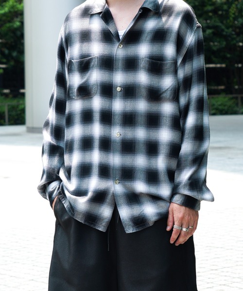 TOWNCRAFT（タウンクラフト） シャツ 60S OMBRE LOOP COLLAR SHIRT