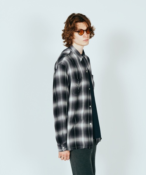 トップス A.R.P. Ombre Check Loop Collar Shirt 楽天市場】A.R.P. 