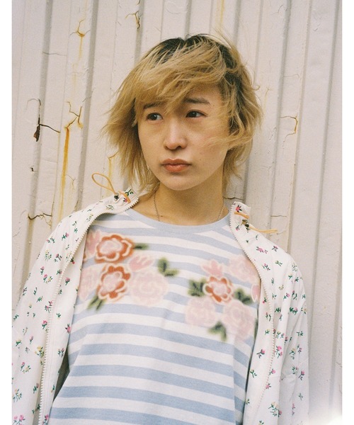 tシャツ /Little sunny bite/floral stripe long tee レディース メンズ