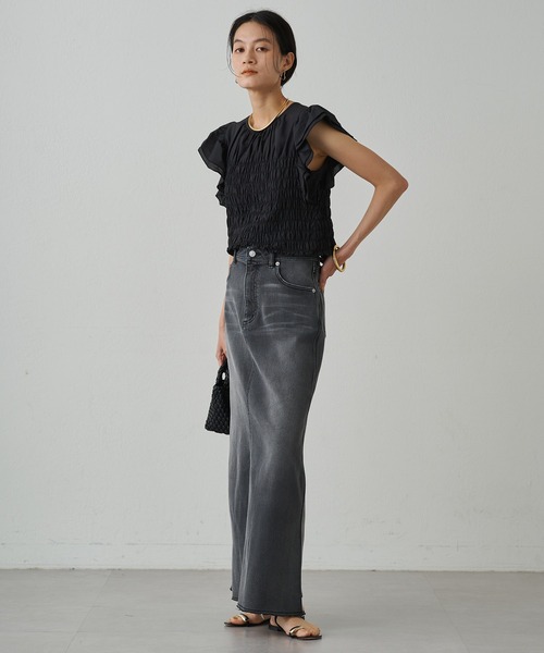 スカート デニム デニムマキシスカート レディース : 82053180  