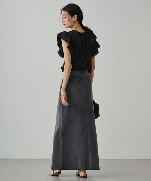 スカート デニム デニムマキシスカート レディース : 82053180  