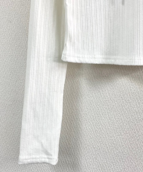 tシャツ 「ZOZO限定」バイカラーリボンカットトップス レディース バイカラーフリルカットトップス[品番：MKSW0050512]｜dazzlin