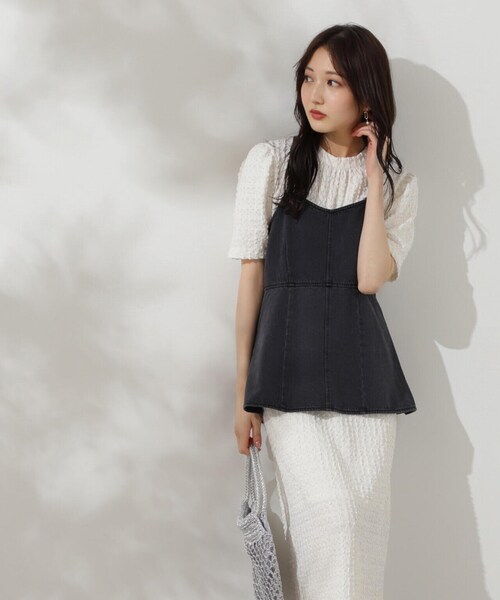 PROPORTION BODY DRESSING ワンピース デニムキャミ×カット