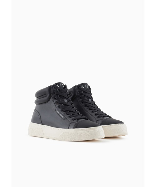 A/X ARMANI EXCHANGE ロゴ ハイカットスニーカー 関税送料無料 ARMANI EXCHANGE スニーカー 「A|X アルマーニ エクスチェンジ