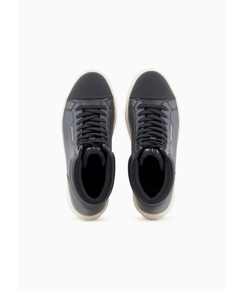 【A/X Armani Exchange】レザー ロゴ ハイカットスニーカー ARMANI EXCHANGE スニーカー 「A|X アルマーニ エクスチェンジ