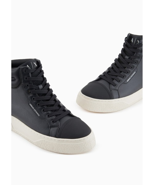 関税込 A/X ARMANI EXCHANGE ロゴ ハイカットスニーカー ARMANI EXCHANGE（アルマーニエクスチェンジ）の「【A|X