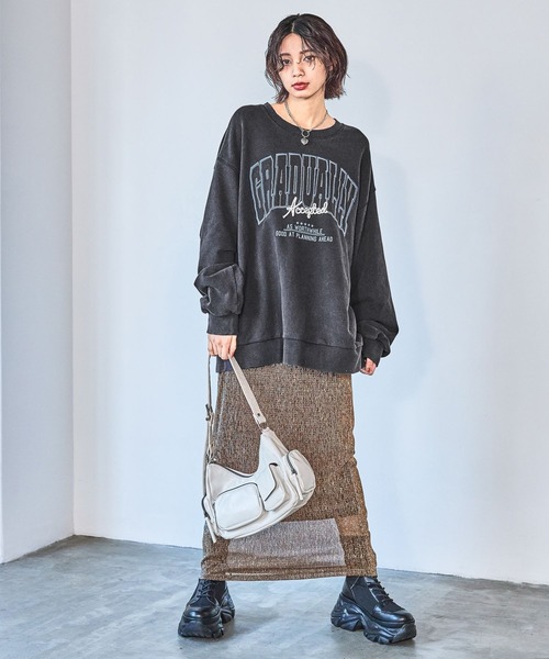 PAGEBOY トレーナー スウェット 3Dシシュウカレッジスウェット