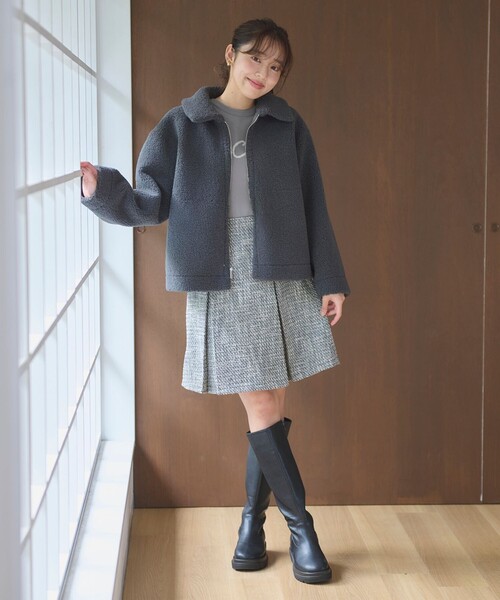 Feroux ムートンコート ボアコート リバーシブル ムートンボア