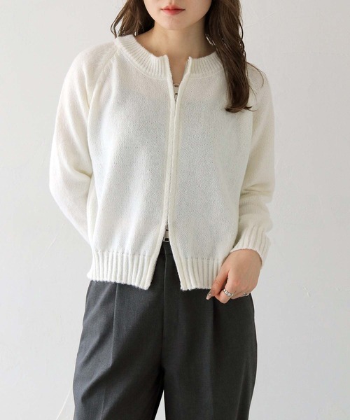 HER CLOSET カーディガン 「shemoshelly」ショート丈ダブル