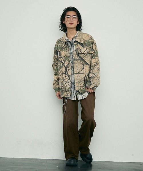 Shoowtime（ショウタイム） シャツ abstract allover corduroy shirt
