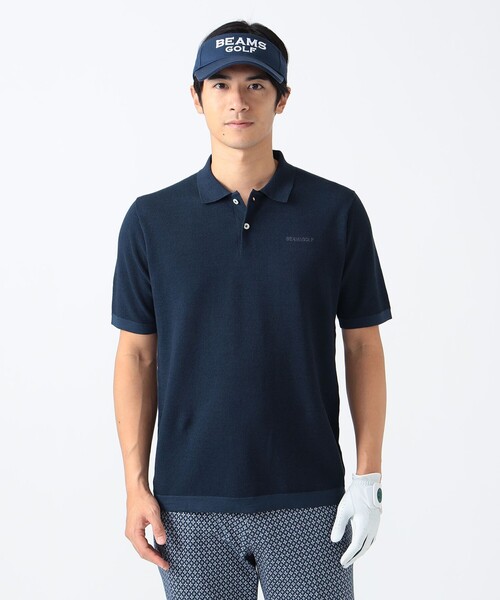 BEAMS GOLF ポロシャツ 「MEN」PURPLE LABEL / 麻混 ニット