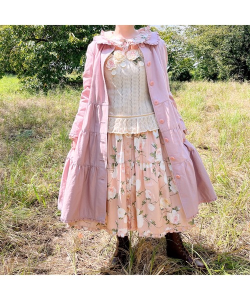 ピンクハウス　ジレ PINK HOUSE ベスト ジレ ローンフリルベスト レディース