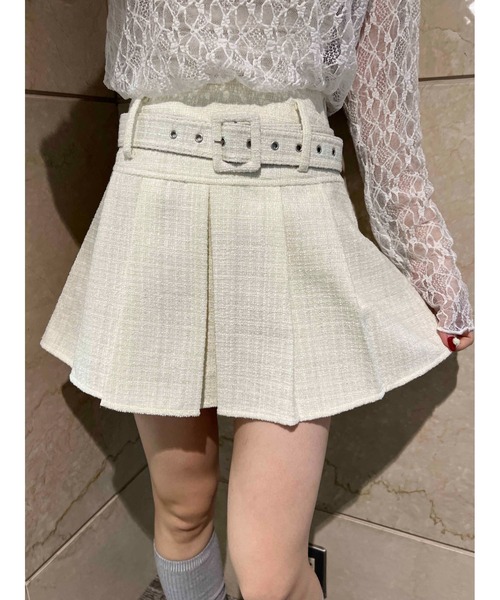 スカート 「PHILLY」ベルト付ツイードスカート : ZOZOTOWN Yahoo!店