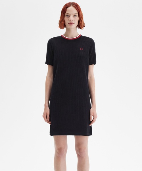 FRED PERRY ワンピース Pointelle Knitted Dress／ポインテール