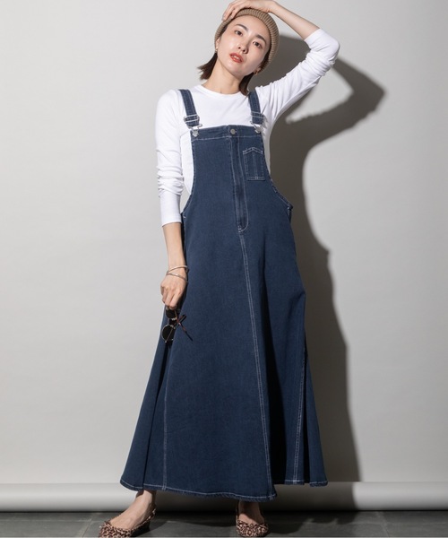 ジャンパースカート デニム フレアジャンスカ : ZOZOTOWN Yahoo!店