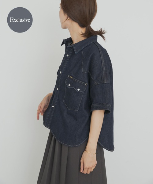 ブラウス シャツ 「別注」Lee101×DOORS　SHORT SHIRTS レディース