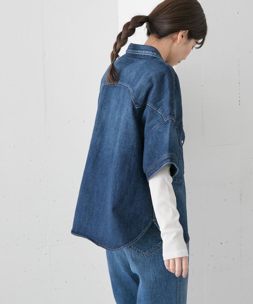 ブラウス シャツ 「別注」Lee101×DOORS　SHORT SHIRTS レディース Lee ブラウス シャツ 「別注」Lee101×DOORS SHORT SHIRTS