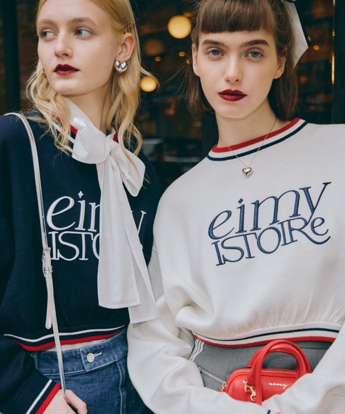 EIMY ISTOIRE（エイミーイストワール） 長袖ニット FREE ネイビー