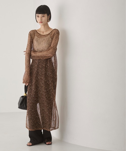 ANGIE ワンピース メッシュ シアー ワンピース : ZOZOTOWN Yahoo!店